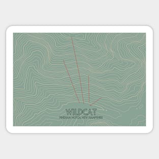 Wildcat Contour Topography Map Sticker